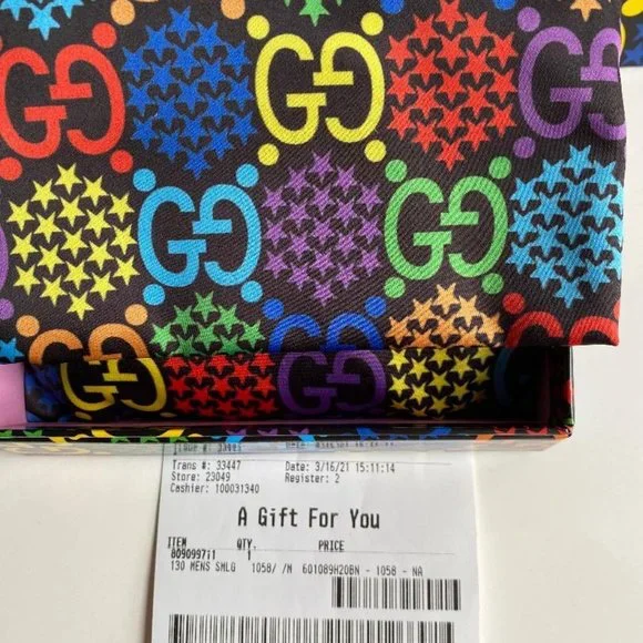 Gucci new Psychedelic GG Supreme Bi-Fold Wallet - Picture 10 of 14